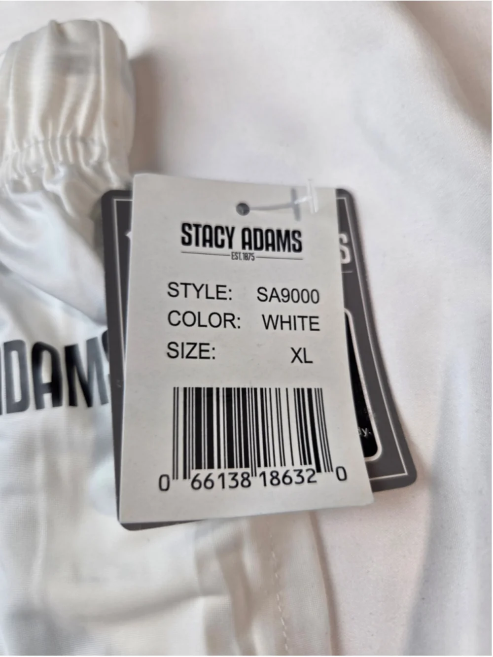 Men's Stacy Adams Moisture Wicking Boxers White Size XL New NWT #1647